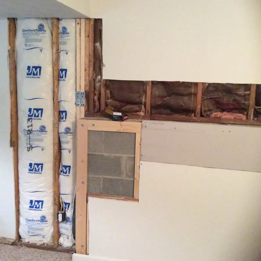 Wall insulation replacement during Contents Cleaning & Restoration in Bridgeport